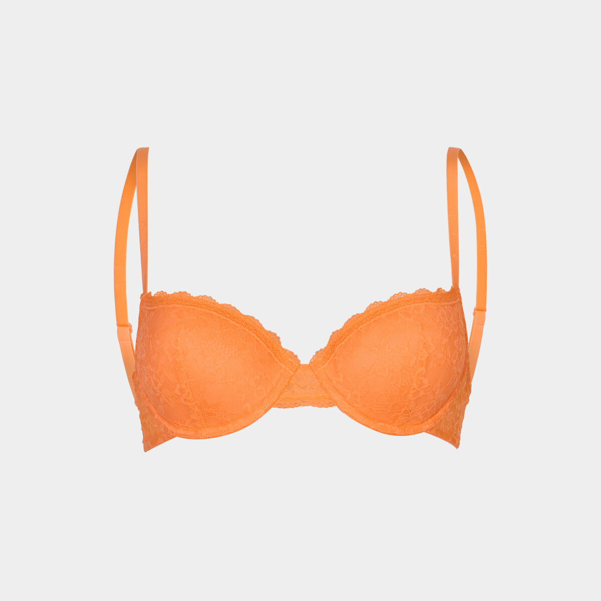 Soutien-gorge corbeille paddé dentelle orange femme
