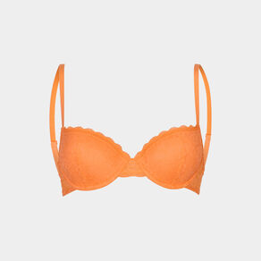 soutien gorge corbeille padde dentelle orange femme Soutien-gorge corbeille paddé dentelle orange femme