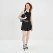 Débardeur cropped ajusté avec ouverture noir femme