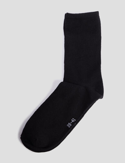 Lot 10 paires chaussettes noir femme