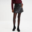 Jupe-short simili cuir noir femme
