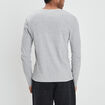 T-shirt manches longues col V gris clair homme
