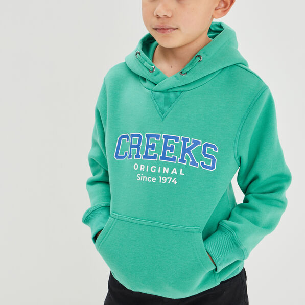 Sweat à capuche hoodie Creeks vert garçon