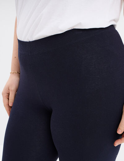 Legging avec taille &eacute;lastiqu&eacute;e bleu marine femme grande taille