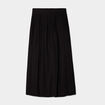 Jupe longue fendue évasée plis creux noir femme