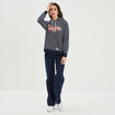 Jeans wide leg taille haute coton denim brut femme