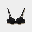 Soutien-gorge corbeille padd&eacute; dentelle noir femme