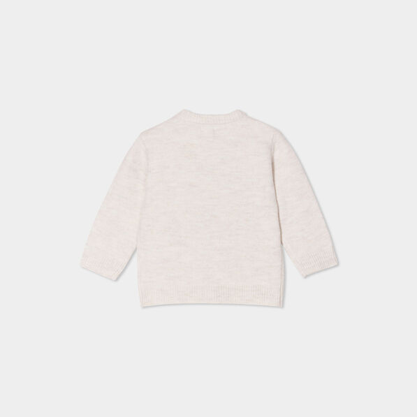 pull epaule boutonnee kimbaloo beige bebeg Pull épaule boutonnée Kimbaloo beige bébé garçon