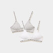Lot 2 brassi&egrave;res forme triangle coton gris clair fille