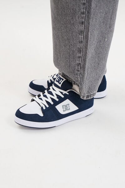Baskets en cuir su&eacute;dine antid&eacute;rapantes bleu marine homme