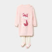 Ensemble robe tricot et collants rose clair b&eacute;b&eacute; fille