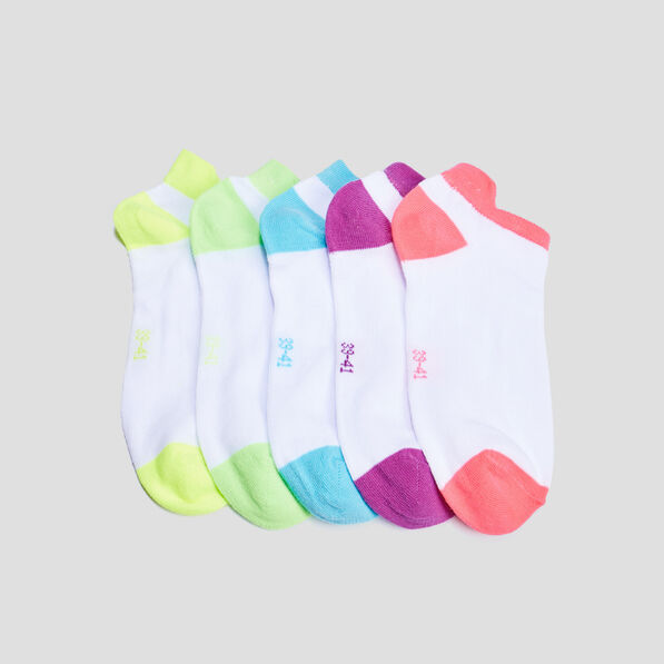 Lot 5 paires chaussettes invisibles blanc femme