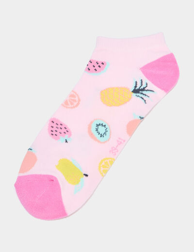 Lot 5 paires chaussettes invisibles multicolore femme