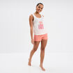 Ensemble pyjama short 2 pièces coton vieux rose femme