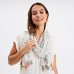 Foulard avec pampilles multicolore femme