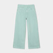 Pantalon coupe large 5 poches coton bleu gris fille