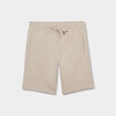 Short jogging molleton droit beige homme