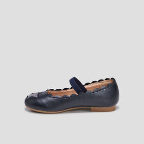 Ballerines en cuir détail étoile Creeks bleu marine fille