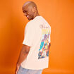 T-shirt col rond relax coton &eacute;pais ecru homme