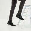 Bottines zippées avec perforations noir femme