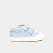 Baskets montantes scratchs bout renforc&eacute; bleu ciel b&eacute;b&eacute; fille