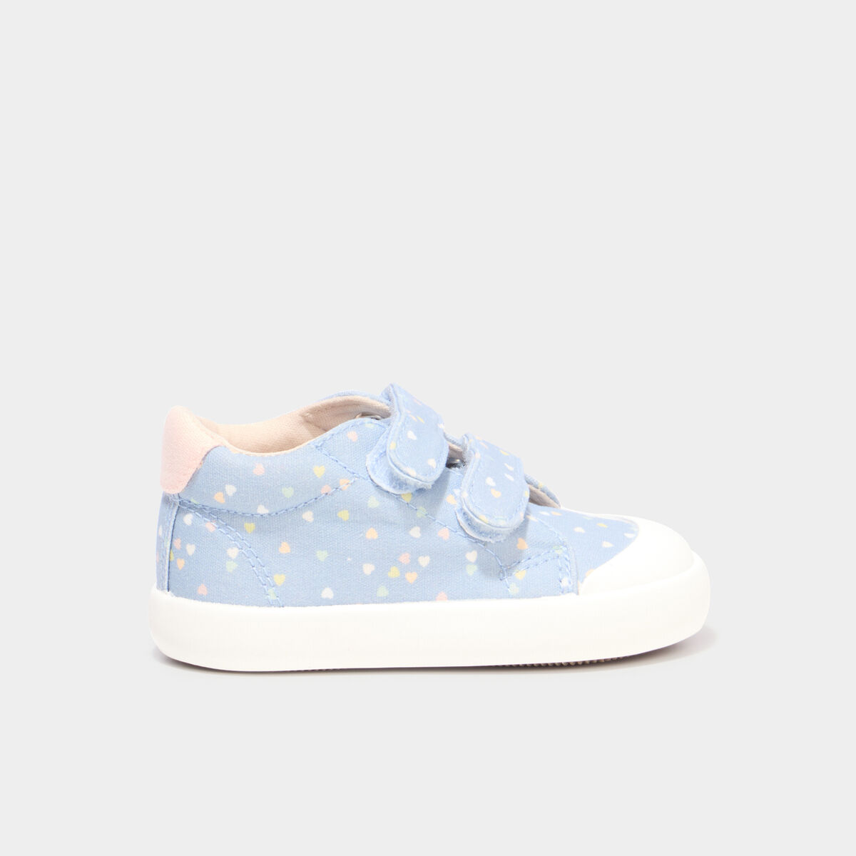 Baskets montantes scratchs bout renforc&eacute; bleu ciel b&eacute;b&eacute; fille