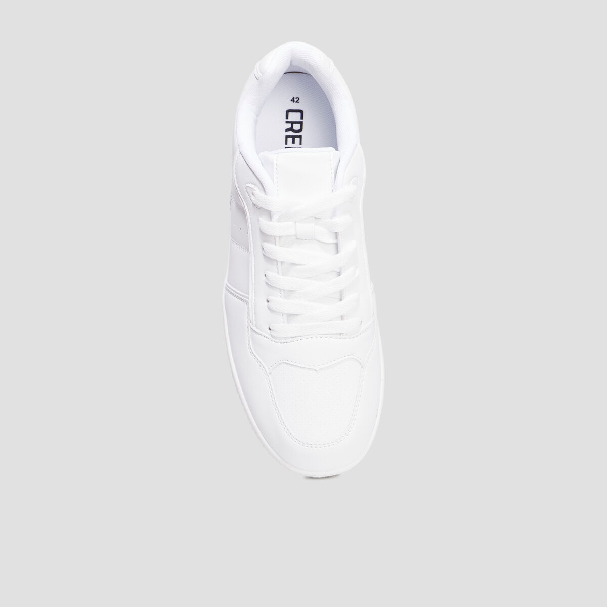 Tennis basses à lacets blanc homme