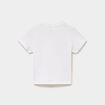 T-shirt &eacute;paule boutonn&eacute;e coton blanc b&eacute;b&eacute; gar&ccedil;on