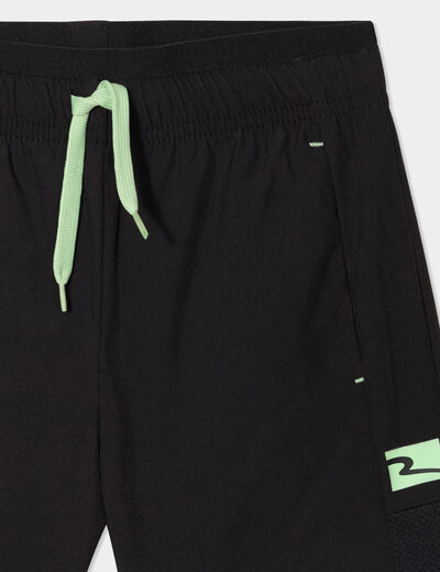 Short de jogging taille élastiquée noir garçon