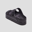 Mules de plage plateformes noir femme