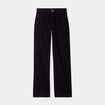 Jeans wide leg taille haute coton denim noir femme