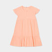 Robe manches courtes coton Creeks rose saumon fille