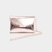 Sac pochette métallisé couleur or femme