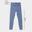 Legging de sport taille haute bleu fonc&eacute; femme