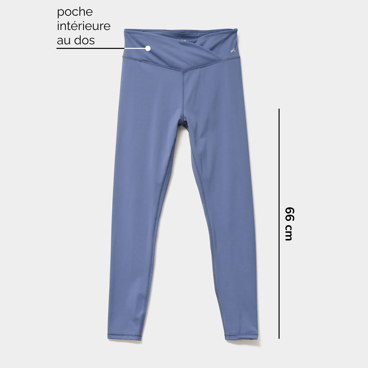 Legging de sport taille haute bleu fonc&eacute; femme