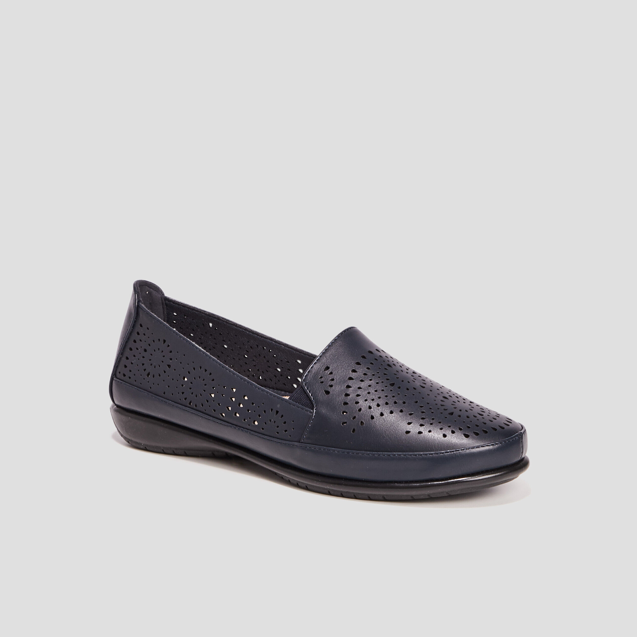 Mocassins perforées bleu marine femme CONFORTISSIMO