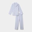 Ensemble pyjama chemise manches longues ecru femme