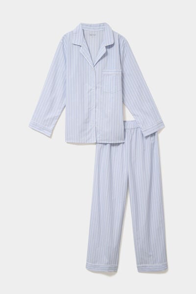 Ensemble pyjama chemise manches longues ecru femme
