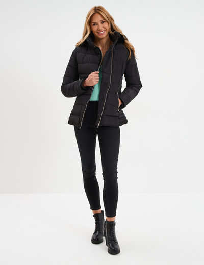 Pull col en V manches longues vert femme