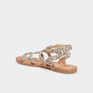 Sandales en cuir Kickers Kickdazed blanc femme