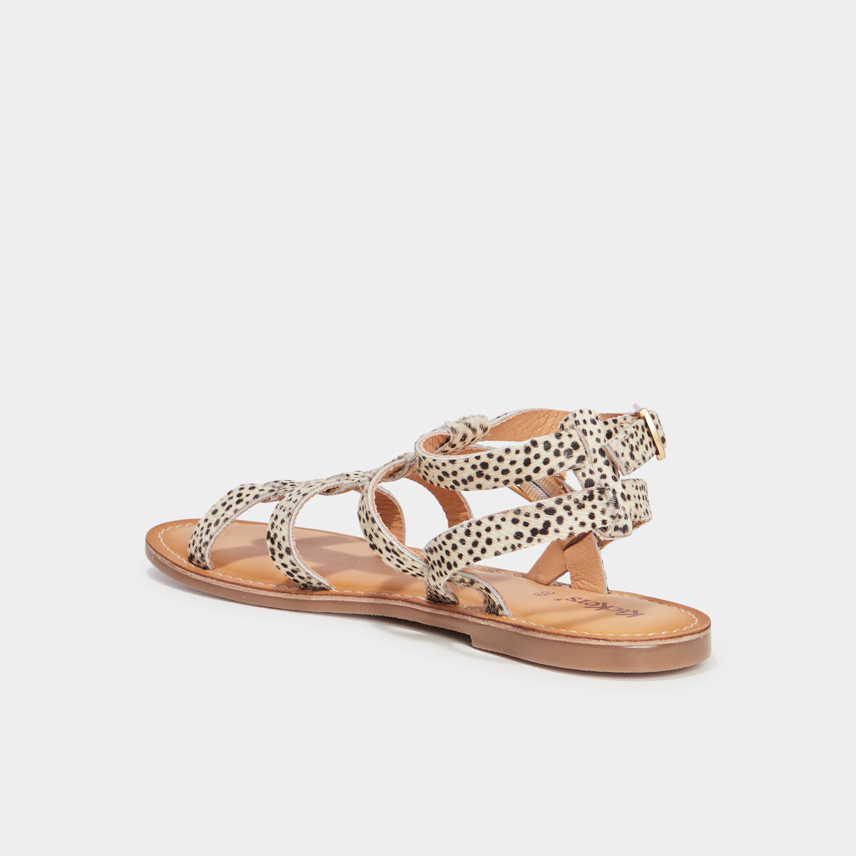 Sandales en cuir Kickers Kickdazed blanc femme