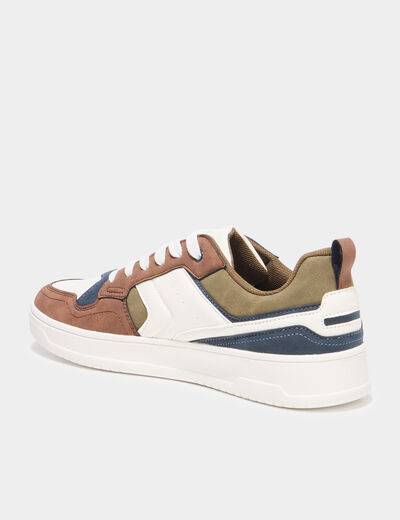 Tennis basses &agrave; lacets sable homme