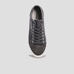 Tennis basses en toile &agrave; lacets gris homme