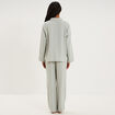 Ensemble pyjama chemise gaze de coton vert clair femme