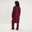 Ensemble pyjama 3 pi&egrave;ces prune femme