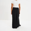 Pantalon large fluide noir femme