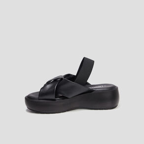 sandales compensees plis liberto noir femme Sandales compensées plis Liberto noir femme