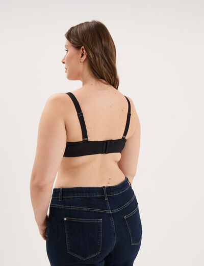 Soutien-gorge corbeille noir femme grande taille