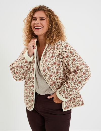 Veste matelassée réversible blanc femme grande taille