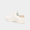 Tennis basses &agrave; lacets orange corail femme